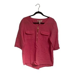 Ellen Tracy Linen Blend Top